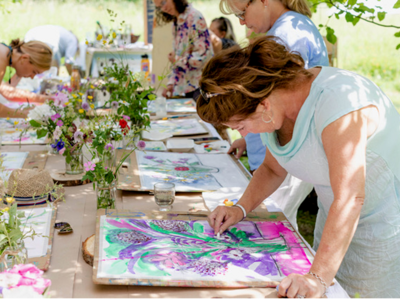 Guided Wildflower Painting and Prosecco